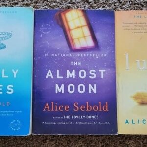 Alice Sebold Book Set - Blue, Purple, Yellow